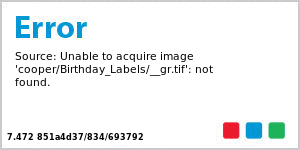 Square Simple Initial Birthday Label