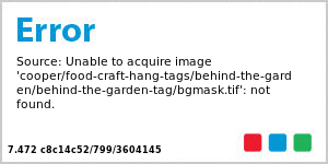 Behind the Garden Large Rectangle Food & Craft Hang Tag