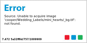 Mini Hearts Square Wedding Labels