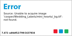 Mini Hearts Vertical Big Rectangle Wedding Labels