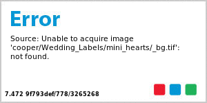 Mini Hearts Small Square Wedding Labels