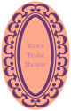 Monarch Vertical Oval Bridal Shower Labels
