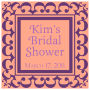 Monarch Small Square Bridal Shower Labels
