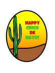 Cinco de Mayo Holiday Food and Craft Oval Label