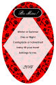 Valentine Floral Text Oval Label