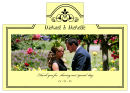Elegant Wine Wedding Photo Labels 4.25x3