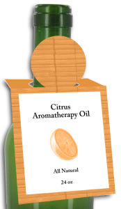 Citrus Aromatherapy Oil Rectangle Bottle Tags