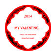 Valentine Rose Big Circle Label