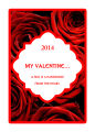 Valentine Rose Large Rectangle Label