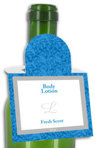 Fresh Scent Body Lotion Square Bottle Tags