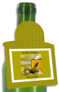 Olive Oil Square Bottle Tags