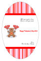 All You Need is Love Valentine Oval Labels 2.25x3.5