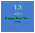 New Year Family Big Square Labels 3.5x3.25