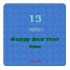 New Year Family Square Coasters 3.5x3.5