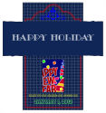 Happy Holidays New Year Rectangle Labels 3.5x3.75