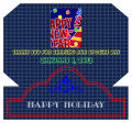 Happy Holidays New Year Rectangle Labels 3.5x3.25