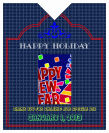 Happy Holidays New Year Rectangle Labels 3.25x4