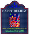 Happy Holidays New Year Rectangle Labels 1.875x2.75
