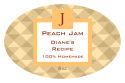 Peach Canning Hang Tag Oval 2.25x3.5