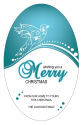 Vertical Oval Swirl Dove Christmas Labels