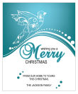 Vertical Big Rectangle Swirl Dove Christmas Labels