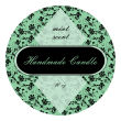 Floral Big Candle Round Labels