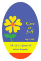 Love Flower Oval Wine Label