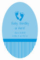 Footprints Baby Vertical Oval Baby Labels