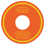 CD Simple Border Birthday Labels