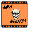 Striped Border Square Halloween Coasters 3.5x3.5