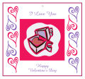 Hearts Clipart Valentine Big Square Favor Tag 3.5x3.25