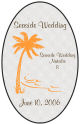 Tropic getaway Vertical Oval Wedding Labels