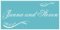 Wave Horizontal Small Rectangle Wedding Labels