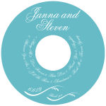 Wave CD-DVD Wedding Labels