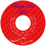 Happy New Year CD Labels 4.625x4.625