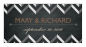 Personalize Chalkboard Chevron Horizontal Small Rectangle Wedding Labels