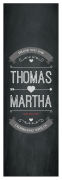 Hearts of Love Chalkboard Style Large Vertical Rectangle Wedding Label 6.25x2