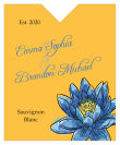 Floral Fairytale Flower Wine Wedding Label 3.25x4