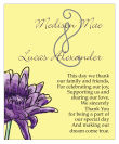 Floral Lovely Lavender Vertical Big Rectangle Wedding Label