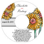 Summer Floral Trio CD Wedding Label