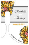 Customized Summer Floral Trio Bottom's Up Rectangle Wine Wedding Label