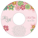 Infinity Floral Wreath CD Wedding Label
