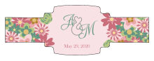 Infinity Floral Wreath Wedding Buckle Cigar Band Labels