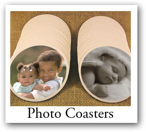 baby shower photo coasters