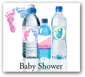 personalized baby shower water bottle labels