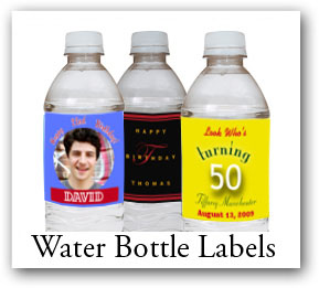 personalize Bat - Bat Mitzvah Water Bottle Labels
