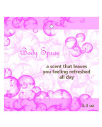 Bubbles Bath and Body Favor Tag