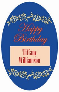 Water Border Birthday Labels