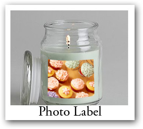 candle photo labels, Personalized photo labels