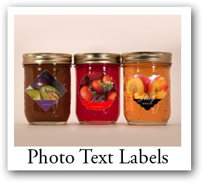 canning photo labels with text